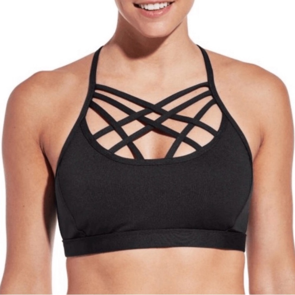 CALIA BY CARRIE UNDERWOOD Black Strappy Racerback Sports Bra S